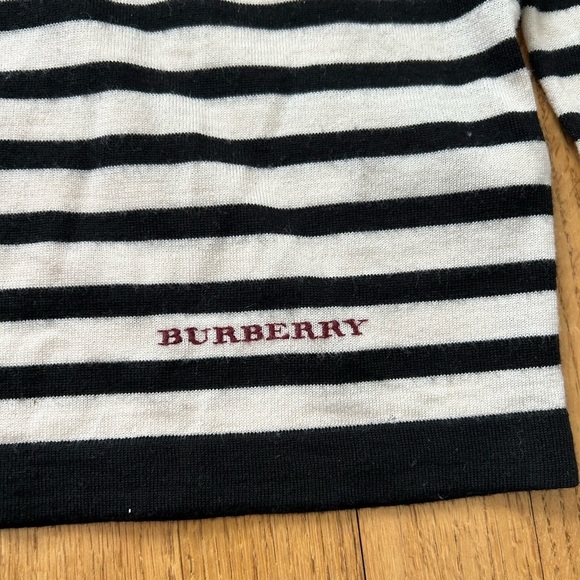 Burberry Wool Stripe & Plaid Crewneck Sweater‎ Womens Small - Picture 3 of 8